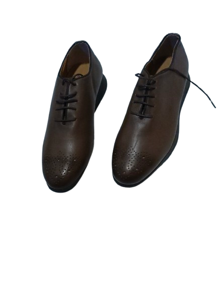 👞 Chaussures Oxford Homme – Style Brogue | Cuir Marron | Taille 43 | NEUVES