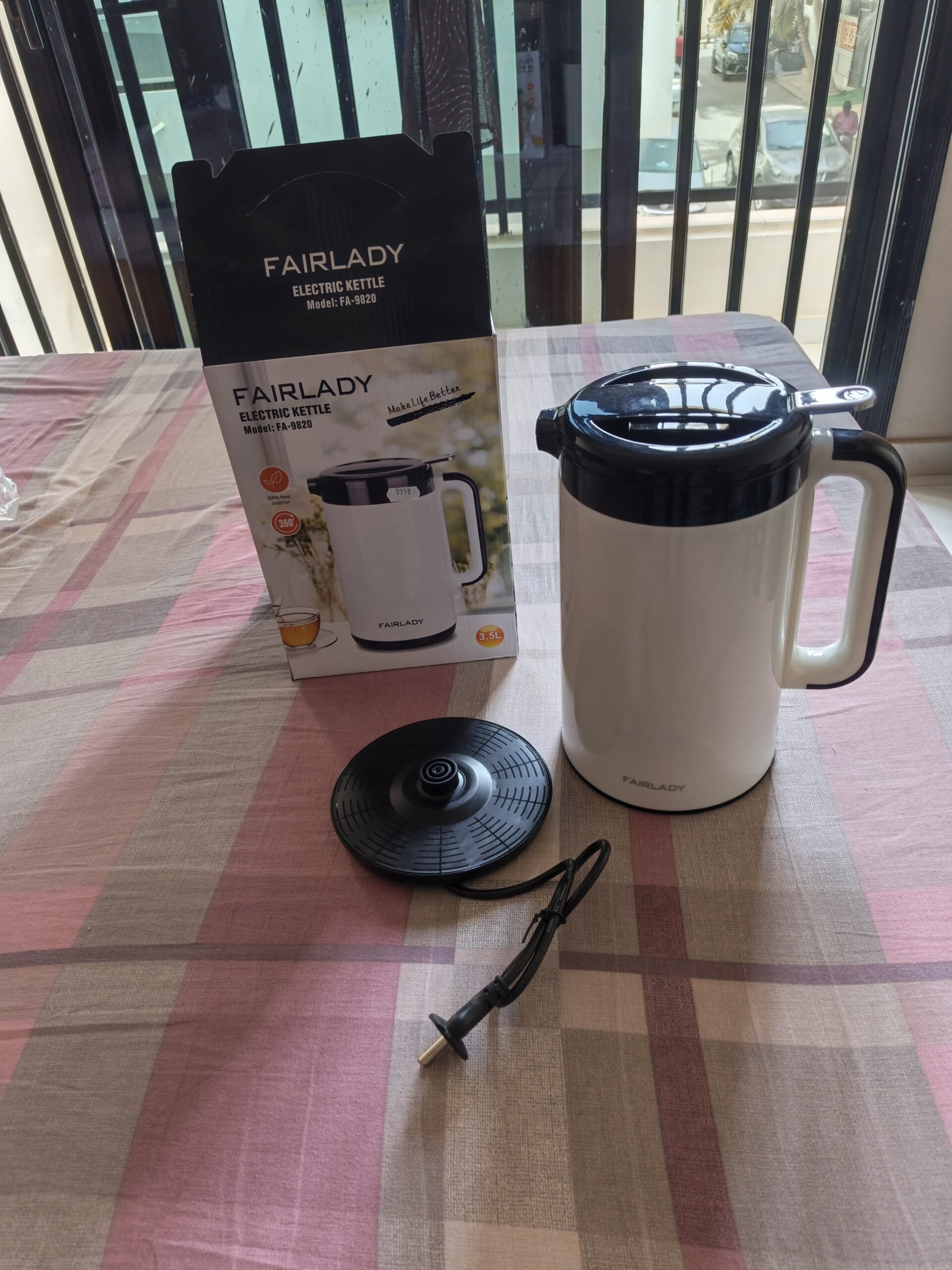 Bouilloir Électrique FAIRLADY 3,5L – Modèle FA-9820 | Grande Capacité | BPA Free | NEUF