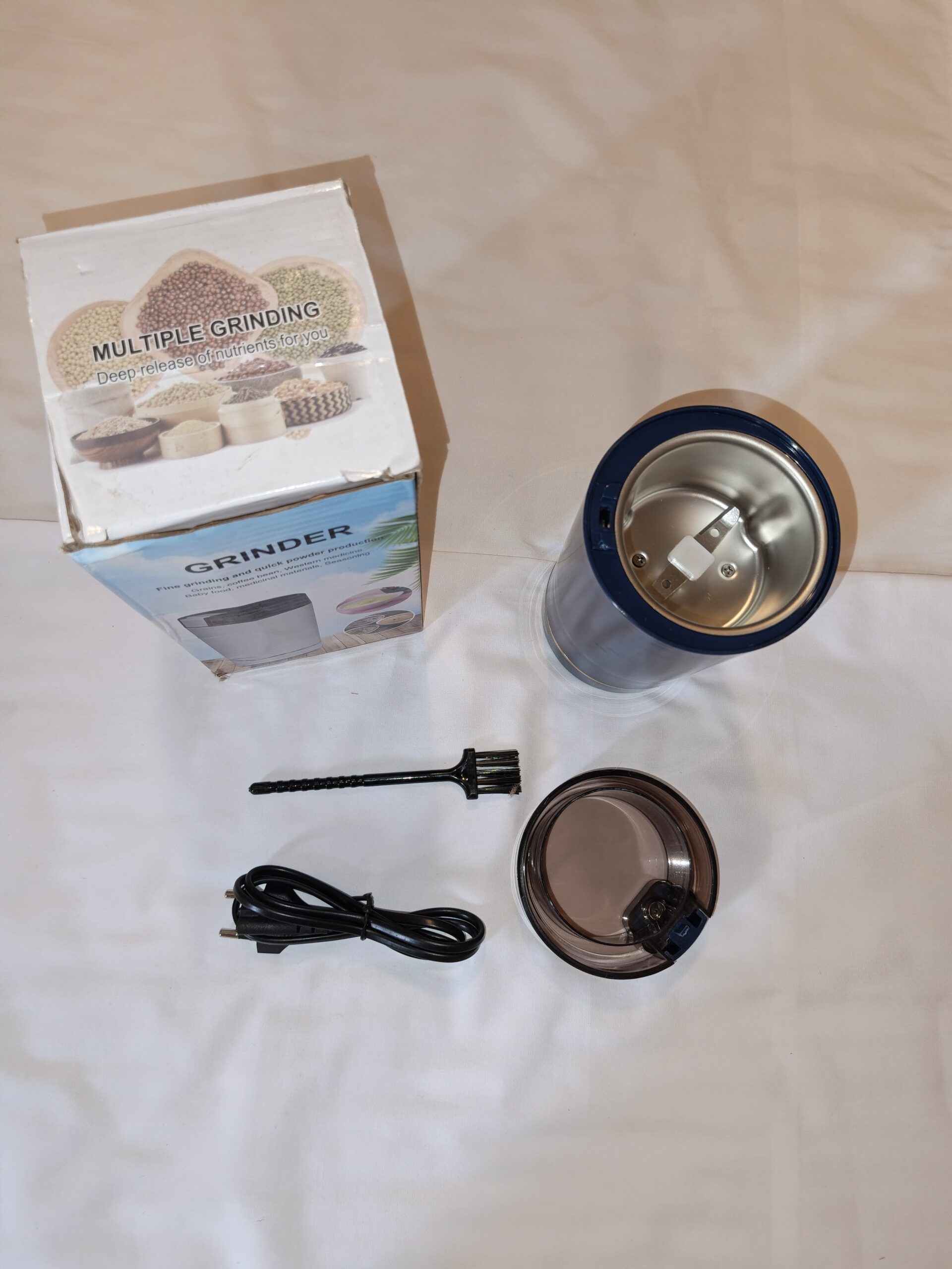 ⚙️ Moulin Électrique Multifonction | Multiple Grinding | Bleu & Or | NEUF – Image 2