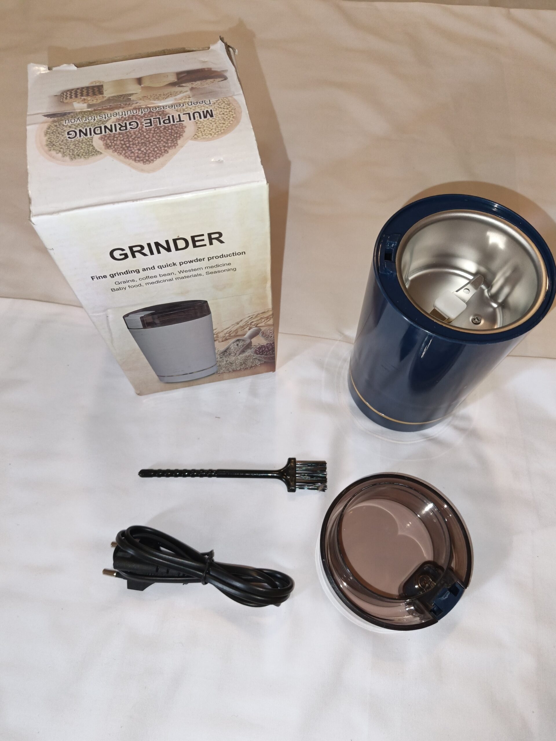 ⚙️ Moulin Électrique Multifonction | Multiple Grinding | Bleu & Or | NEUF – Image 3